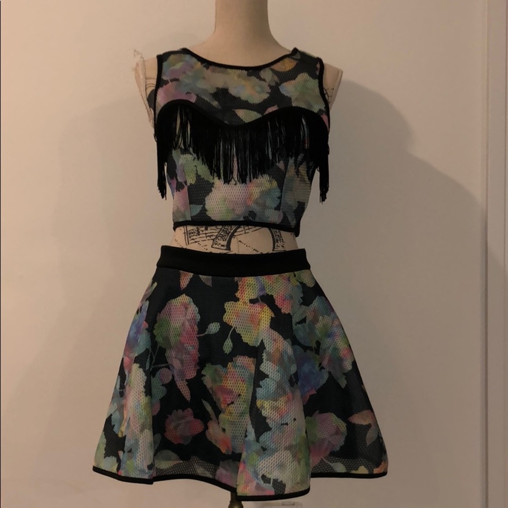 Colorful Tassel Skirt/Top Set